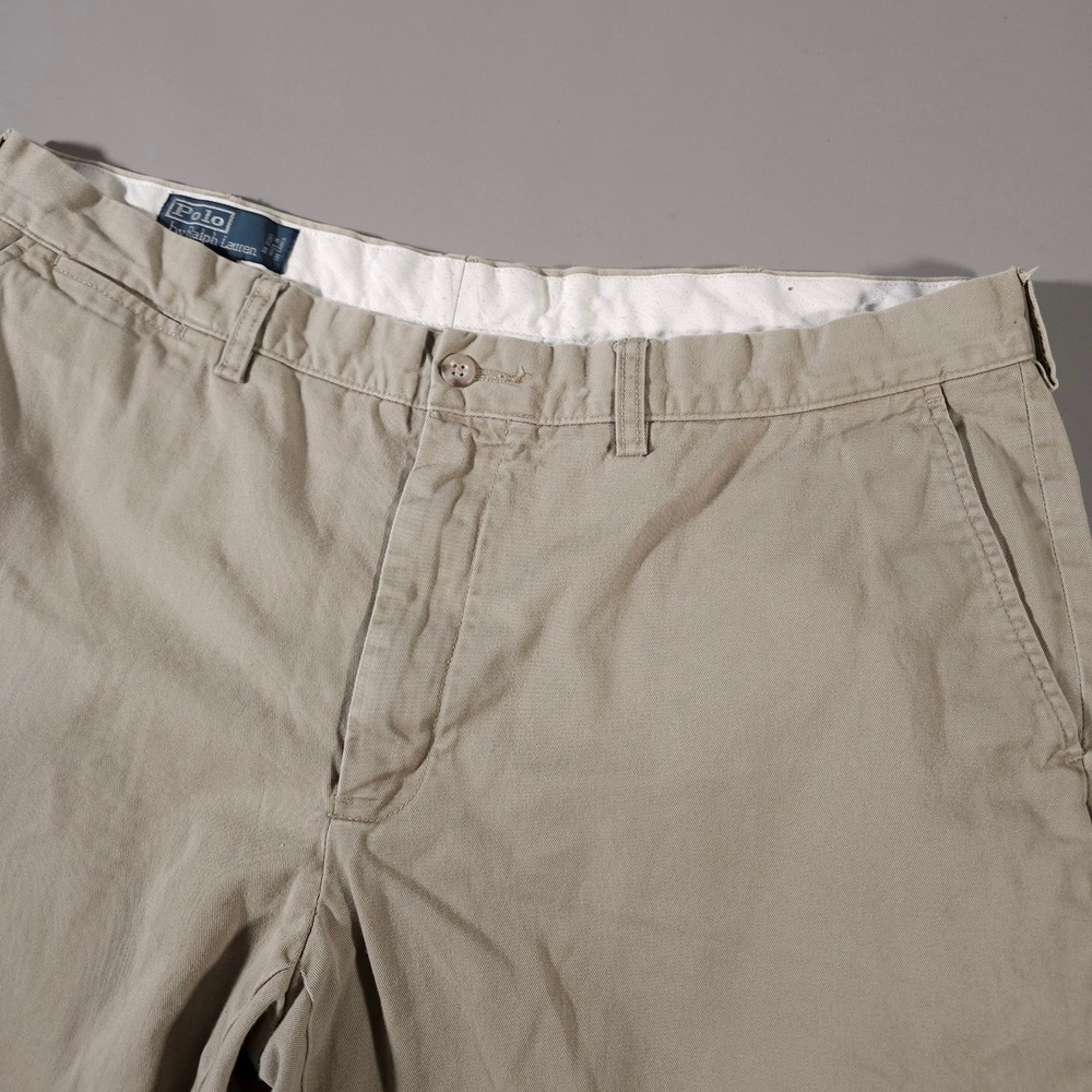 Polo Ralph Lauren Preston Pant Men 40x30 Tan Khaki Cotton Chino‎ Straight Leg